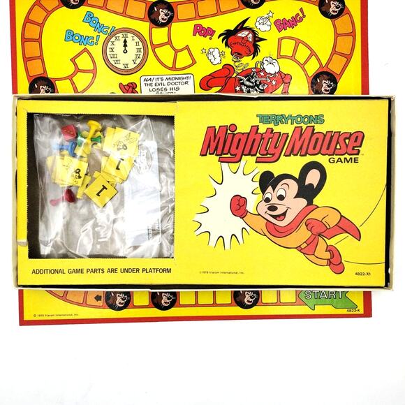 Vintage1978 Terrytoons Mighty Mouse Board Game Complete Milton Bradley 2-4 Play - Picture 5 of 6